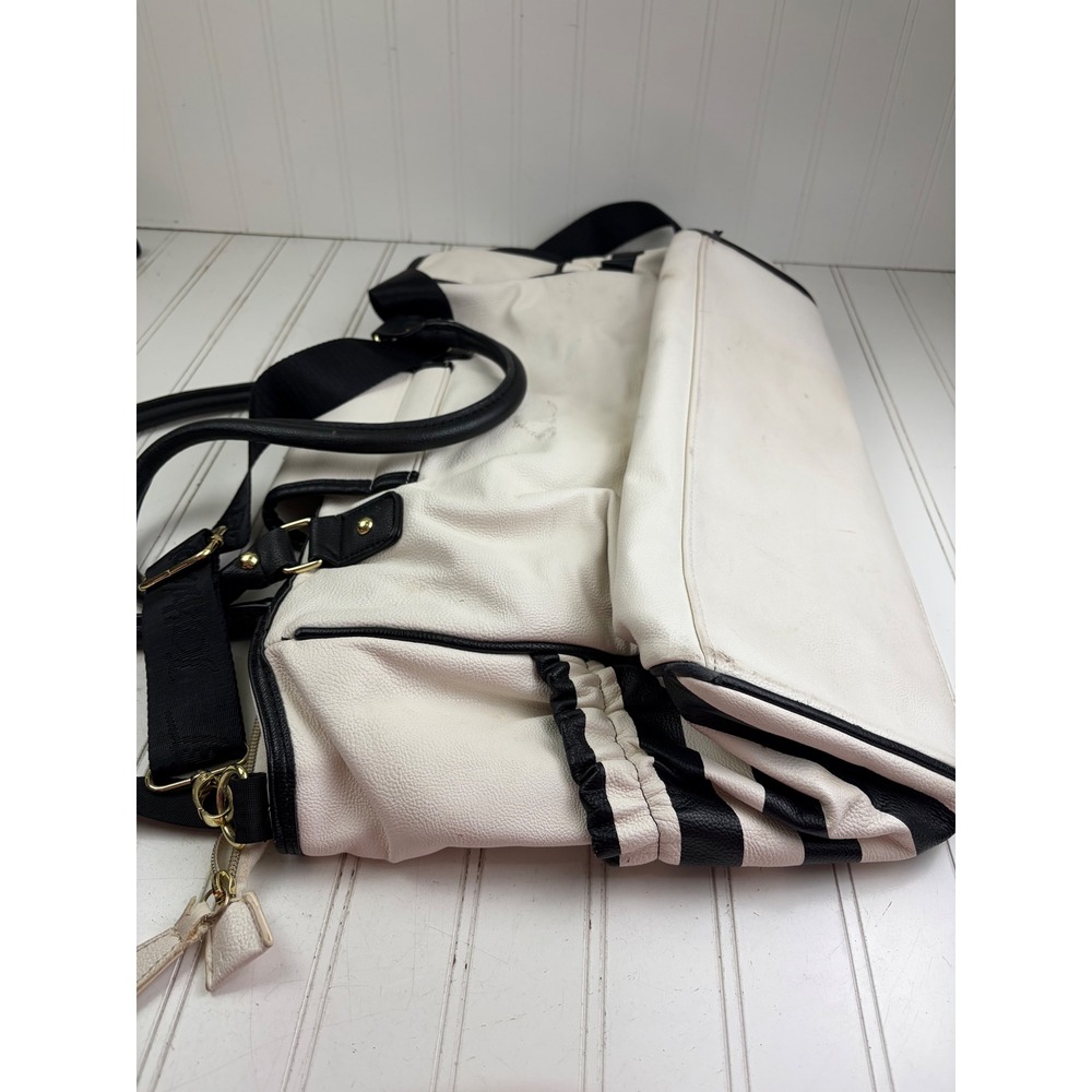Betsey Johnson Vintage Y2K White Polka Dot Bow Diaper Bag Crossbody Purse - Picture 9 of 14